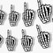 Big Dot of Happiness Til Death Do Us Party Garland Banner, Bride or Die Goth Bridal Decor, 30 Ft of Cord 15 Double-Sided Skeleton Engagement Hands